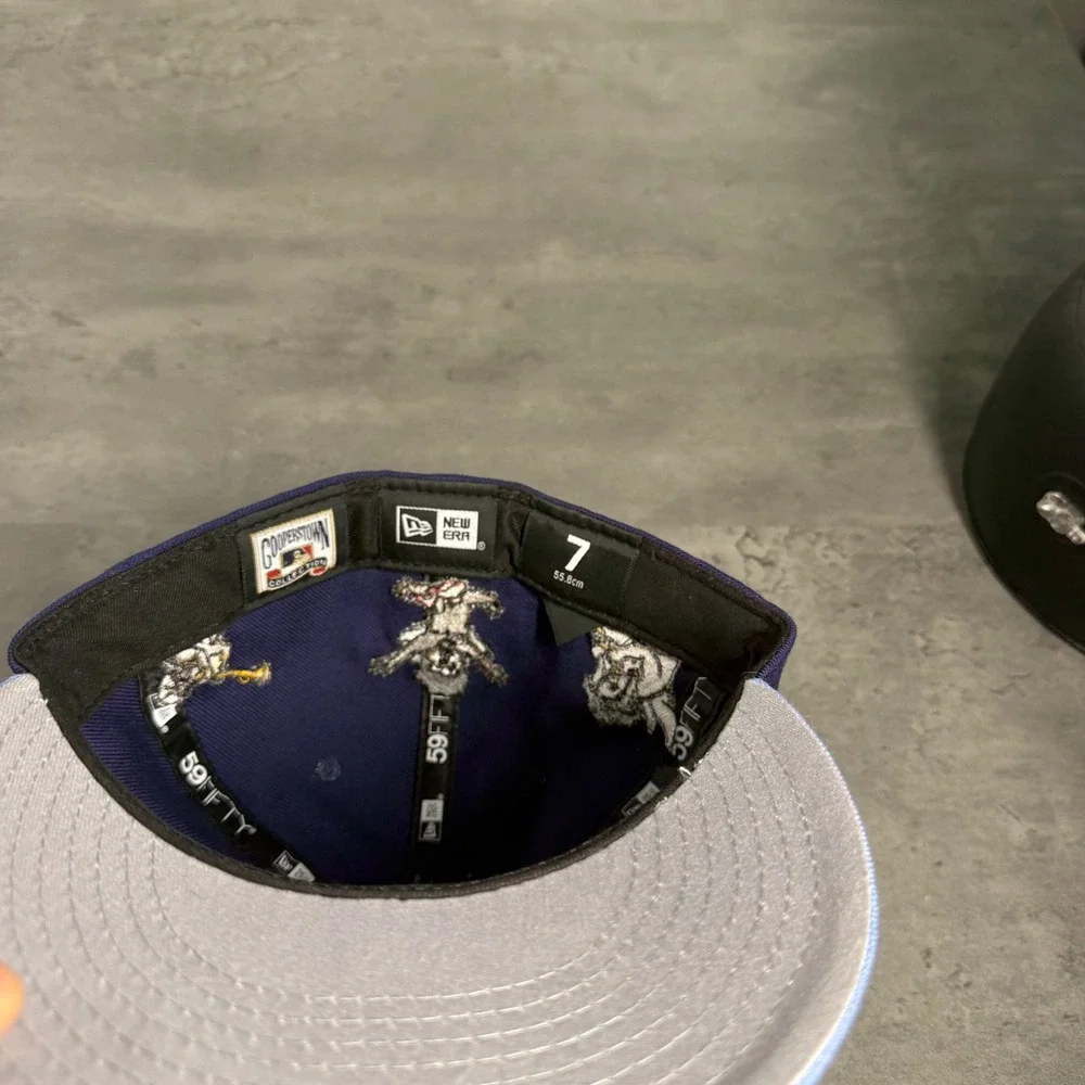 New Era‎ Anaheim Angels Hat 7 Navy Cant Buy Respect Ghetto Cherub Fitted MLB Cap